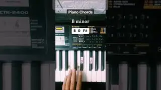 Piano Chords : B, Bm | #pianotutorial #suffixpiano #pianochords #shorts