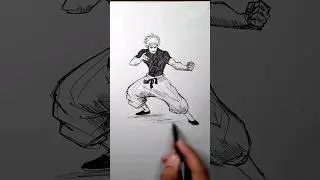 stickman gojo satoru #drawing #art #jujutsukaisen #shorts