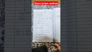 gauss Jordan method