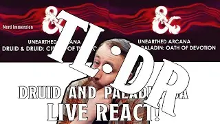 Unearthed Arcana: Druid and Paladin, the TL:DR Version (One D&D) | Nerd Immersion