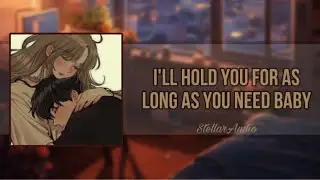 Your girlfriend comforts you to sleep as you lay in her arms [snuggling] [soft talk]
