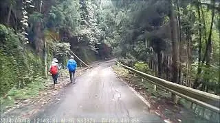サンバーで林道三境線を通って草木湖→梅田湖走行