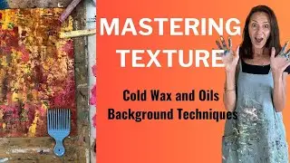 Building textures in a cold wax and oil painting |Cold wax painting techniques#coldwax #oilpainting