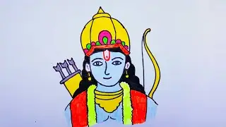 ram ji drawing easy step by step🚩🙏 ram navami drawing easy 🚩🙏 #artzriteeshh #ramnavmi #viral