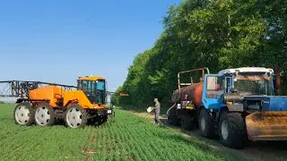 И снова на химобработку на Туман 3,водовоз ХТЗ 17221