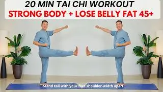 20 MIN Gentle Tai Chi Workout 🔥 Burn Belly Fat & Relieve Back Pain | Beginner Friendly, No Jumpin