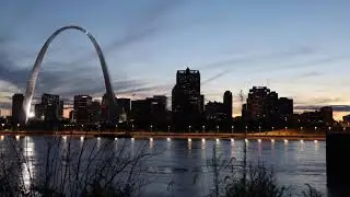St lousi riverfront skyline 2020 time lapse