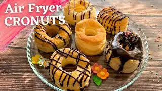AIR FRYER DONUTS / CRONUTS | Super Easy Homemade CRONUTS In 10 Minutes |  AIR FRYER RECIPES