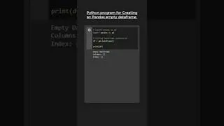 That's how to create DATAFRAME using PANDAS in Python 🆒😁😎 