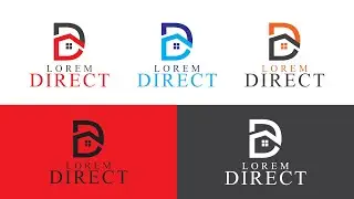 How to make D letter Real Estate Home Logo Design- Adobe Illustrator Tutorial 2020.