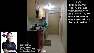 FOR SALE: 1 BR with Balcony Facing Amenity Area at Field Residences