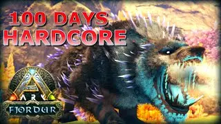 I survived 100 days of HARDCORE ARK FJORDUR WITH MODS! | Ark 100 days