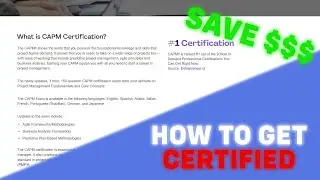 CAPM - Project Management Certification - Save Time and Money ! #pmp