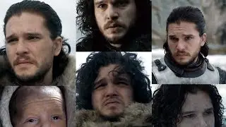 Every closeup of Jon Snow looking grim and each time it speeds up by 2%
