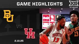 Baylor vs. #6 Houston Game Highlights | 2024-25 Big 12 Men’s Basketball