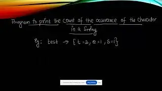 #24 Count the Occurrence of a Character in a String Using Java (Tamil)