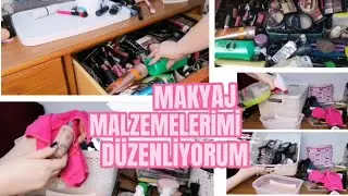 Makyaj Malzemelerimi Düzenliyorum🌺Far Paletlerim| Tüm Makyaj Malzemelerim🧚‍♀️