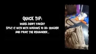 3D Nexus Quick Tip 049: Split A Print That Didnt Finish