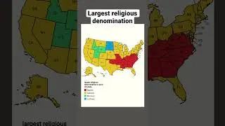 Whats the largest religious group in each US State? #shorts