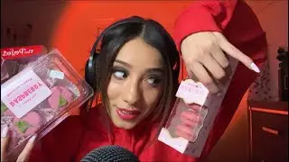 ASMR| Valentines Snacks + Candy ❤️ (Mouth sounds, whispers..)