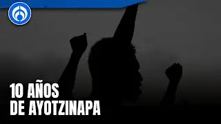 Entre vallas y lluvia, así se conmemoró el décimo aniversario por Ayotzinapa