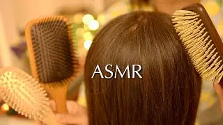 [ASMR] Extremely Tingly Hair Brushing with Wooden Brushes  | Help You Sleep | No Talking