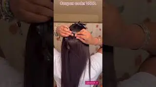 😏New PU Clip-in Hair Install On Short Hair! Seamless Extenions Tutorial + Review #elfinhair