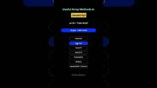 Useful Array/String methods in Javascript