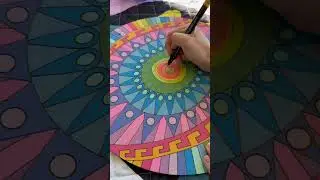 Feel the Calm: Real-Time Painting Bliss 🎨🌈 #painting #paintingforbeginners #mandala #art #colouring