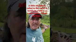 A little old lady is called to the stand to testify in a small town in Texas and then… 