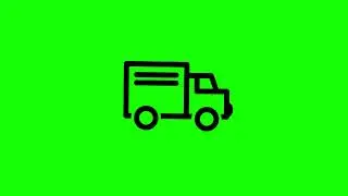 truck icon green screen | animated icon green screen