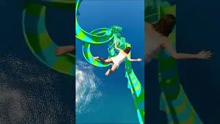 Amanda, Lamar & Michael Awesome Water Slide #1 #shorts