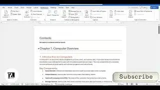 How to create Table of Contents in Ms Word  | TEACH LEARNER
