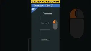 CAD in 60 Seconds | Fillet Command in AutoCAD 