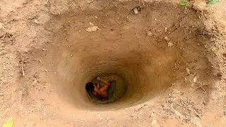 Bushcraft Secret Survival Ground House With Swimming Pools Part II