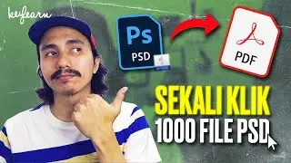 Membuat BANYAK sertifikat format PDF di Photoshop | Batch and Actions