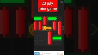 💯 23 July Mini Game🔥|Hamster kombat mini game key claim |mini game kaise khele #shorts