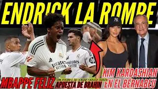 ENDRICK la ROMPE MBAPPÉ feliz con su DEBUT .KIM KARDASHIAN visita a FLORENTINO Y al REAL MADRID