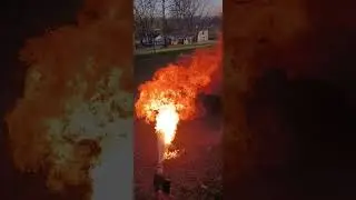 Pressure washer flamethrower #fire #flamethrower
