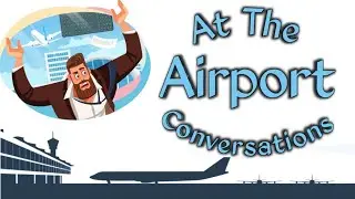 Learn Arabic conversation at the Airport in 2  minutes/ محادثة عربي - إنجليزي في المطار