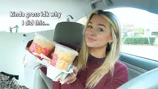 drive around with me: Trying Fall Drinks (Starbucks & Dunkin)!!