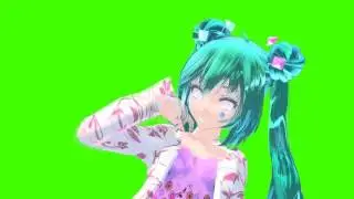 [MMD] Miku Hatsune Green Screen