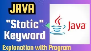 Static Keyword in #java with example program explanation|| Java tutorial #youtube