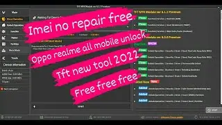 TFT Crack tool ||  Oppo Realme All free  Unlock || Samsung frp tool || TFT MTK Crack Tool
