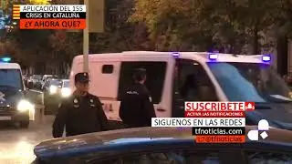Furgones policiales camino a prisión con Junqueras y 8 consellers