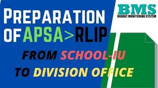 APSA-RLIP PREPARATION AND RECORDING IN THE BUDGET MONITORING SYSTEM (BMS)