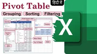Excel in Hindi- Pivot Table Grouping, Sorting and Filtering #SkrLearningPoint
