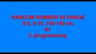 How to generate random number in some specific range in c?