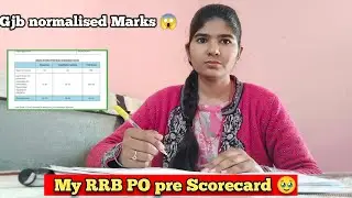 My RRB PO pre Scorecard 🥶 | Gjb Marks 🥹 #rrbpo #score #bankresult 