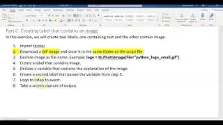 CIS30A Lab 5 Ex C: Python Tkinter - adding an image to label.